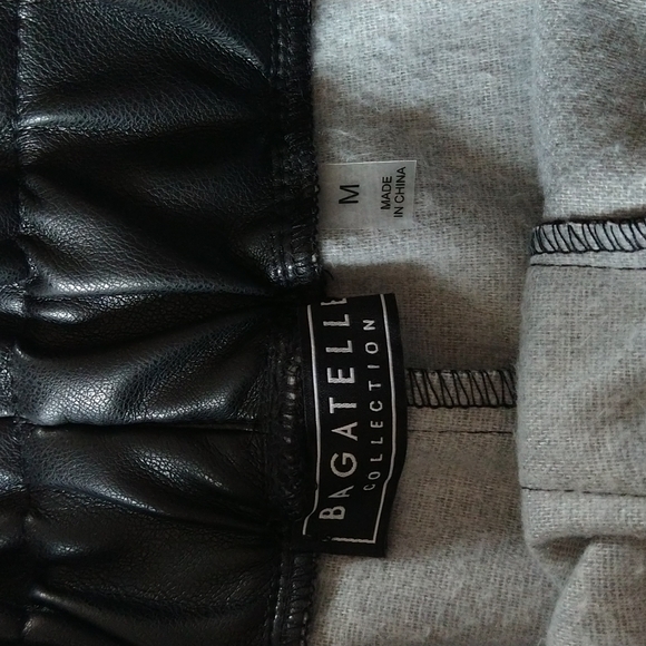 Black faux leather shorts paper bag size medium - Picture 15 of 16